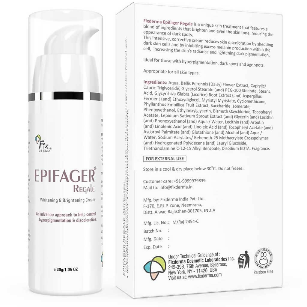 Fixderma Epifager Regale Whitening & Brightening Cream - Distacart