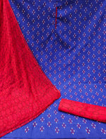 Thumbnail for Blue Cotton Printed Unstitched Dress Material - Amara - Distacart