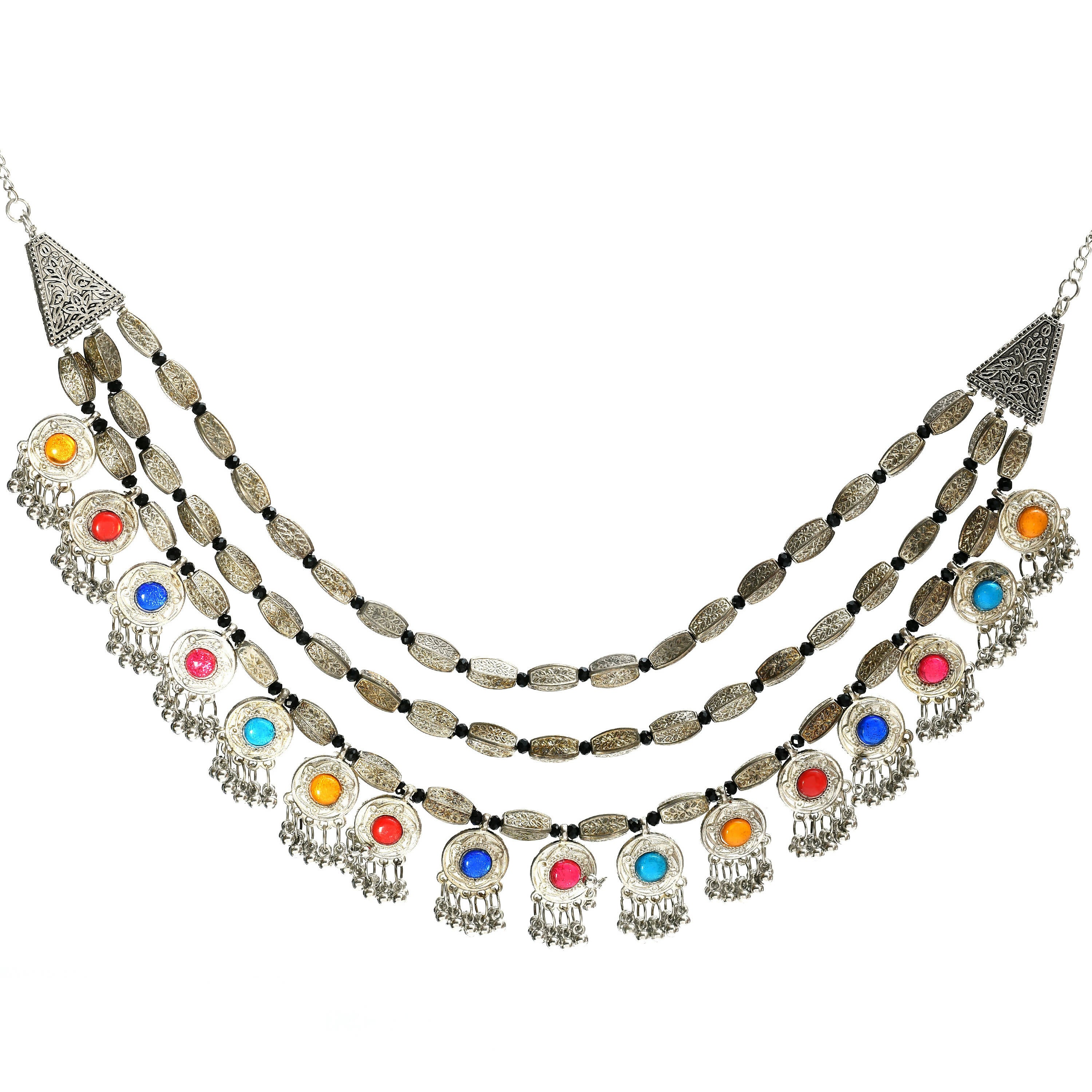 Mominos Fashion Johar Kamal Handicraft Finish Kundan Work Long Necklace For Women (Multi) - Distacart