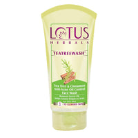 Thumbnail for Lotus Herbals Teatreewash Tea Tree & Cinnamon Anti-Acne Oil Control Face wash