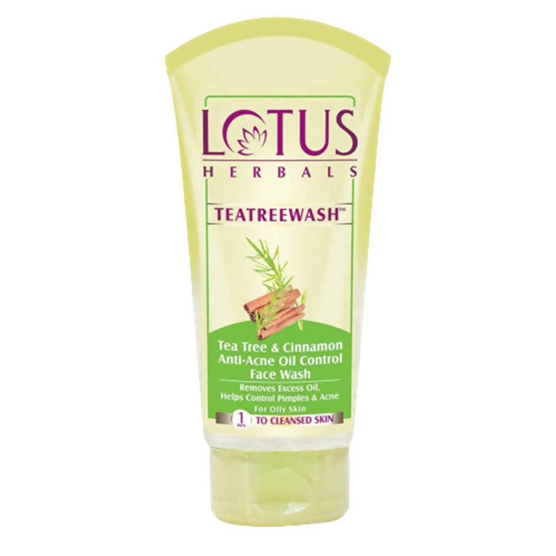 Lotus Herbals Teatreewash Tea Tree &amp; Cinnamon Anti-Acne Oil Control Face wash