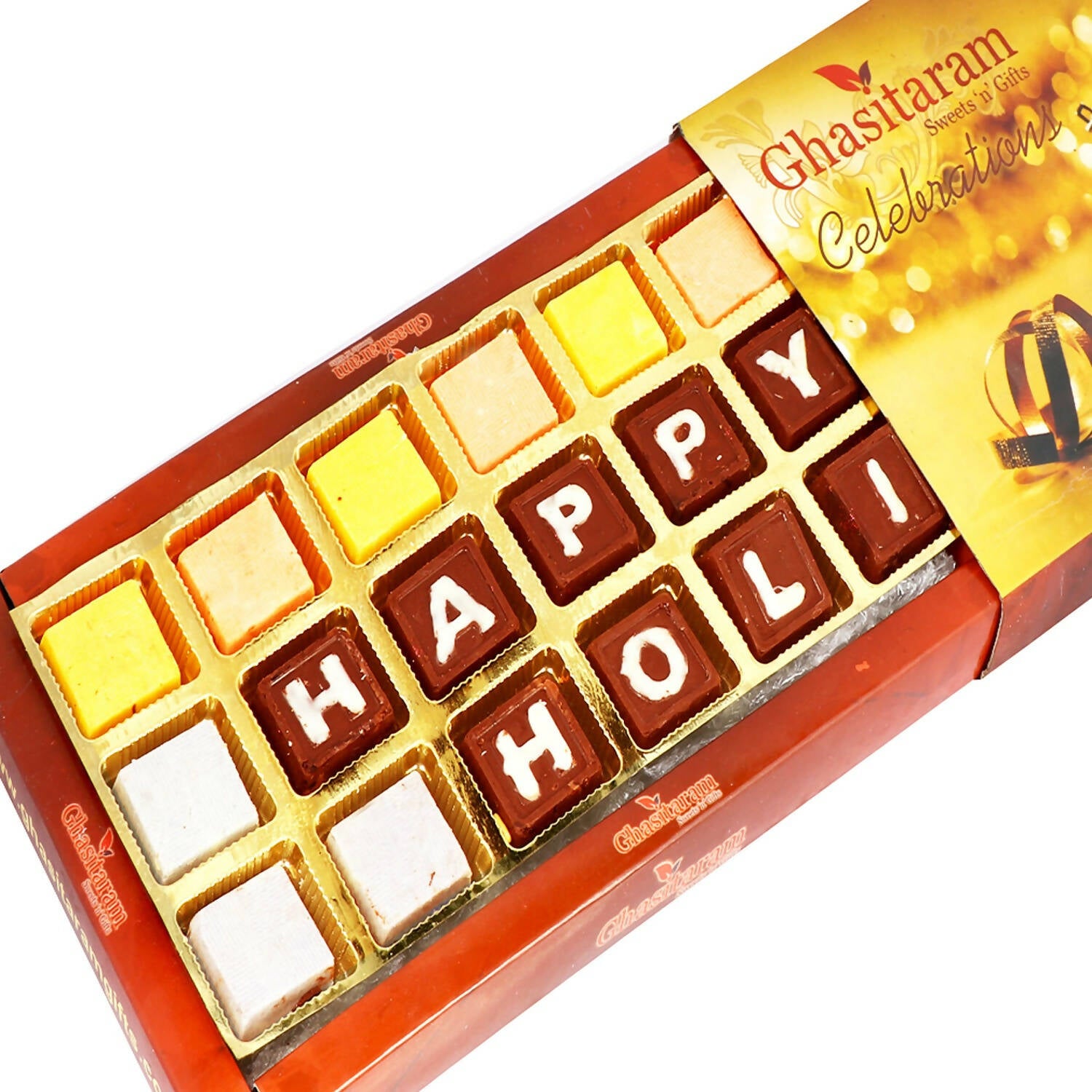 Ghasitaram Holi Gifts Chocolate - Happy Holi Chocolate in Brown Box - Distacart