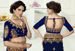 Thumbnail for Panash Trends Women's Blue Silk Heavy Embroidery Saree