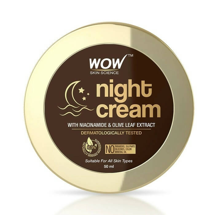 Wow Skin Science Night Cream With Niacinamide & Olive Leaf Extract - Distacart