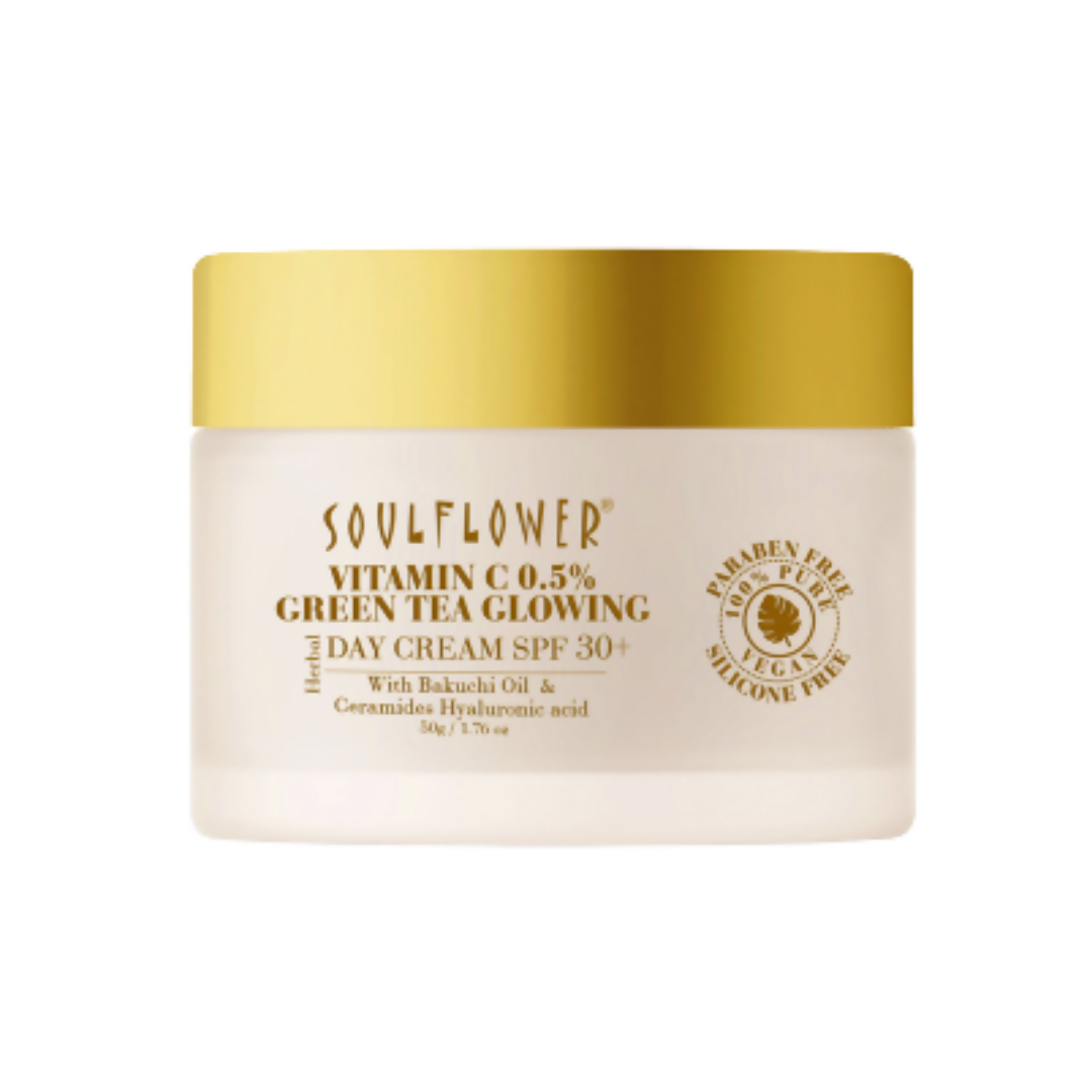 Soulflower Vitamin C Green Tea Glowing Day Cream - Distacart