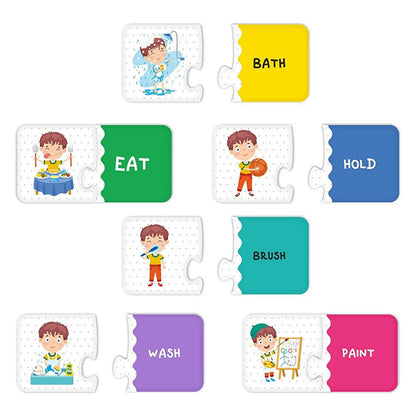 Webby Action Words 2 Pieces Learning Pack Jigsaw Puzzle For Kids - Distacart