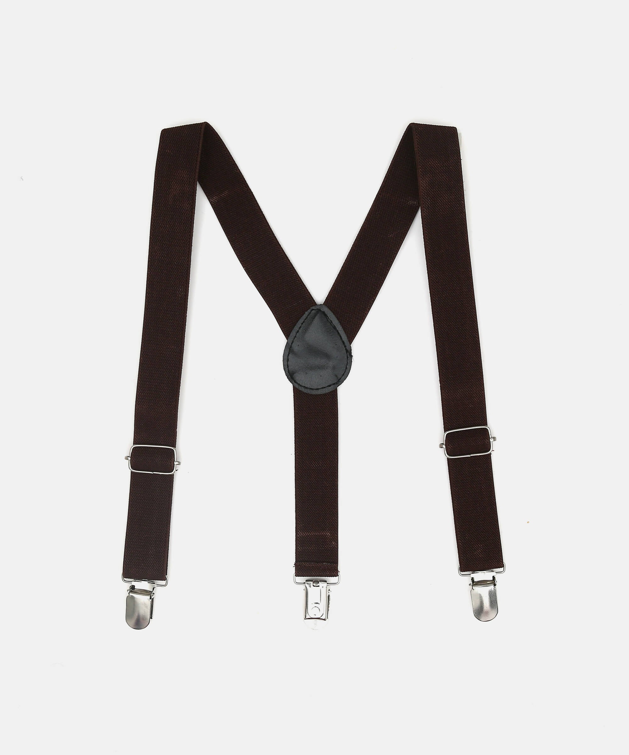 Manet Boys Solid Suspenders - Brown - Distacart