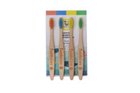 Thumbnail for Cuddle Care Bamboo Toothbrushes for Kids (Pack of 4) - Distacart