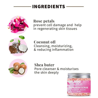 Samisha Rose Body Scrub With Shea Butter - Distacart