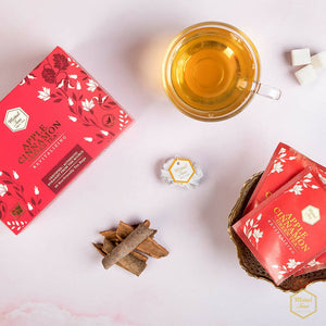 Mittal Teas Apple Cinnamon Green Tea - Eco Friendly Bags - Distacart