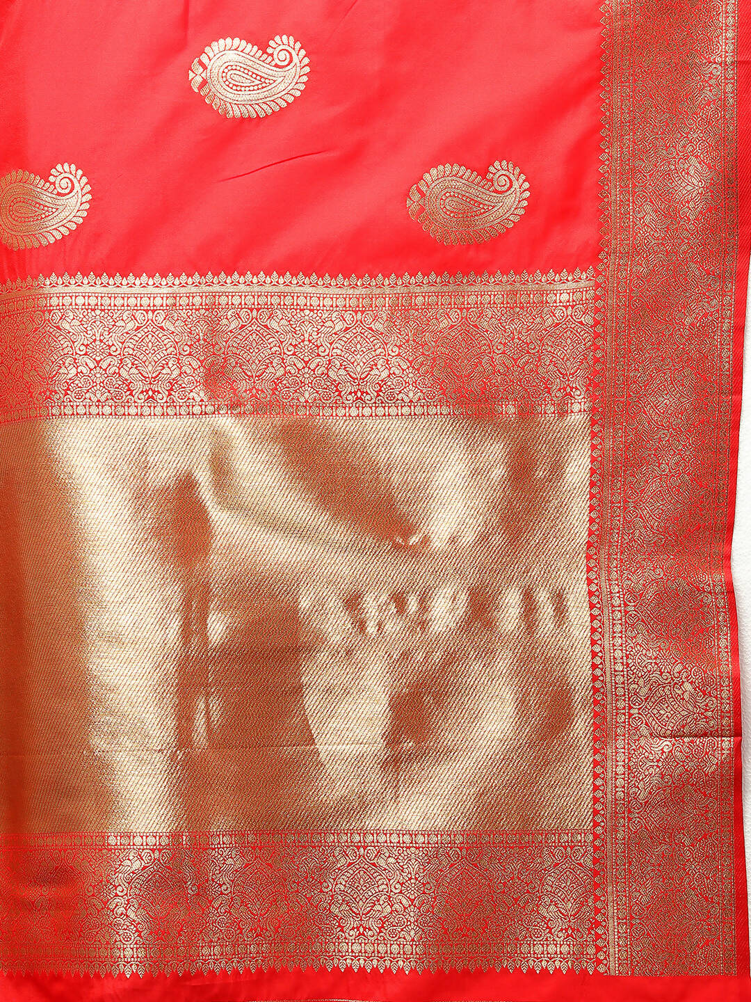 Lorenvalley Fashion Red Soft Silk Woven Design Gold Zari Weaving Saree - Distacart