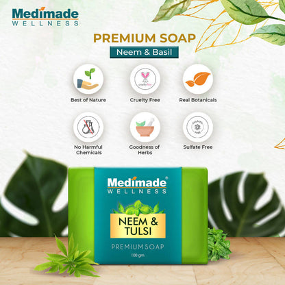 Medimade Wellness Neem & Tulsi Premium Soap