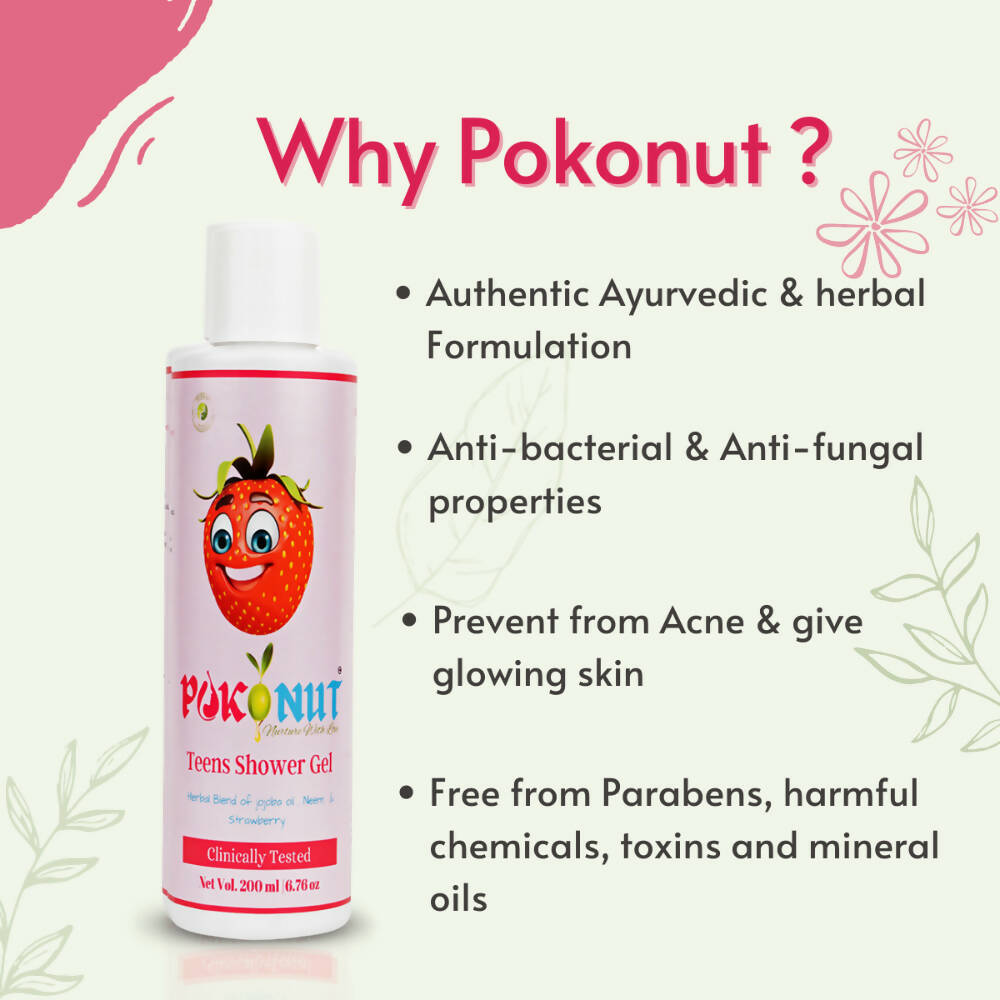 Pokonut Herbal Teen Shower Gel - Distacart