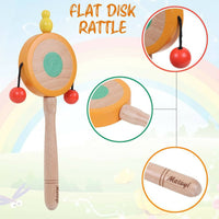 Thumbnail for Matoyi Wooden Baby Flat Disk Rattle - Distacart