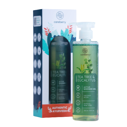Careberry Organic Tea Tree Eucalyptus Oil Shower Gel - Distacart