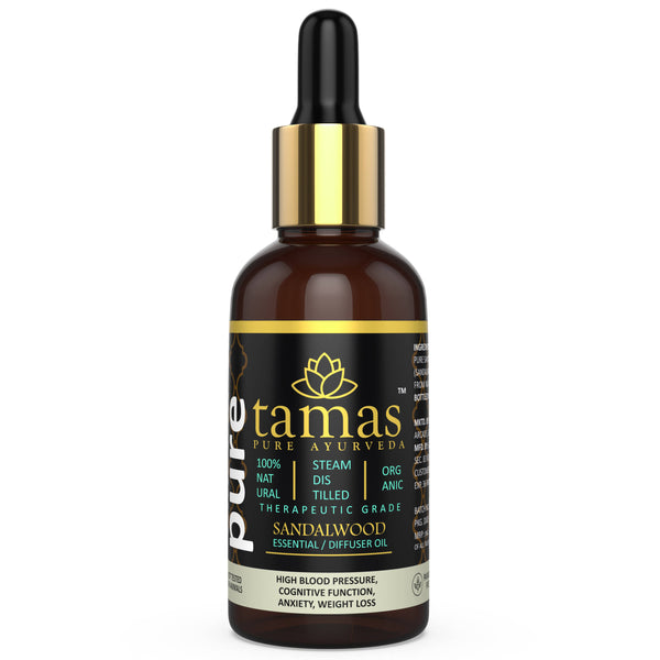 Tamas Pure Ayurveda 100% Organic Sandalwood (Santalum Album) Essential Oil - USDA Certified Organic - Distacart