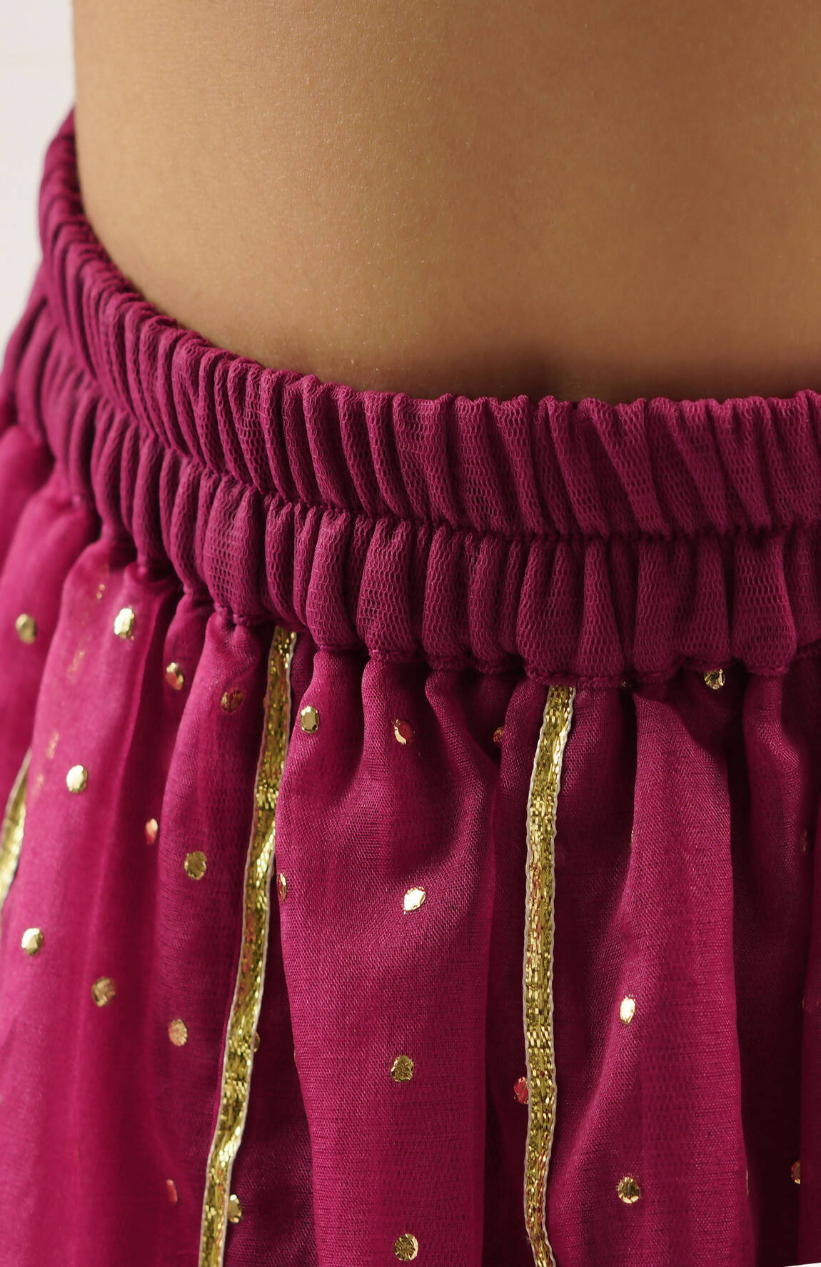 Lil Drama Bollywood Tadka Wine Ghagra Choli Dupatta Set For Girls - Distacart