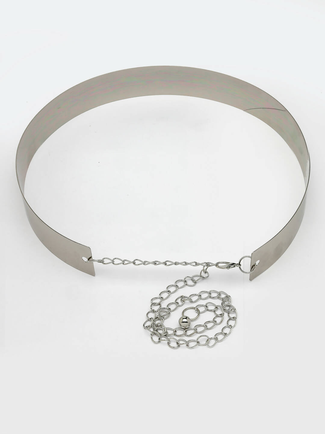 NVR Women Circular Silver Plated Adjustable Broad Belt - Distacart