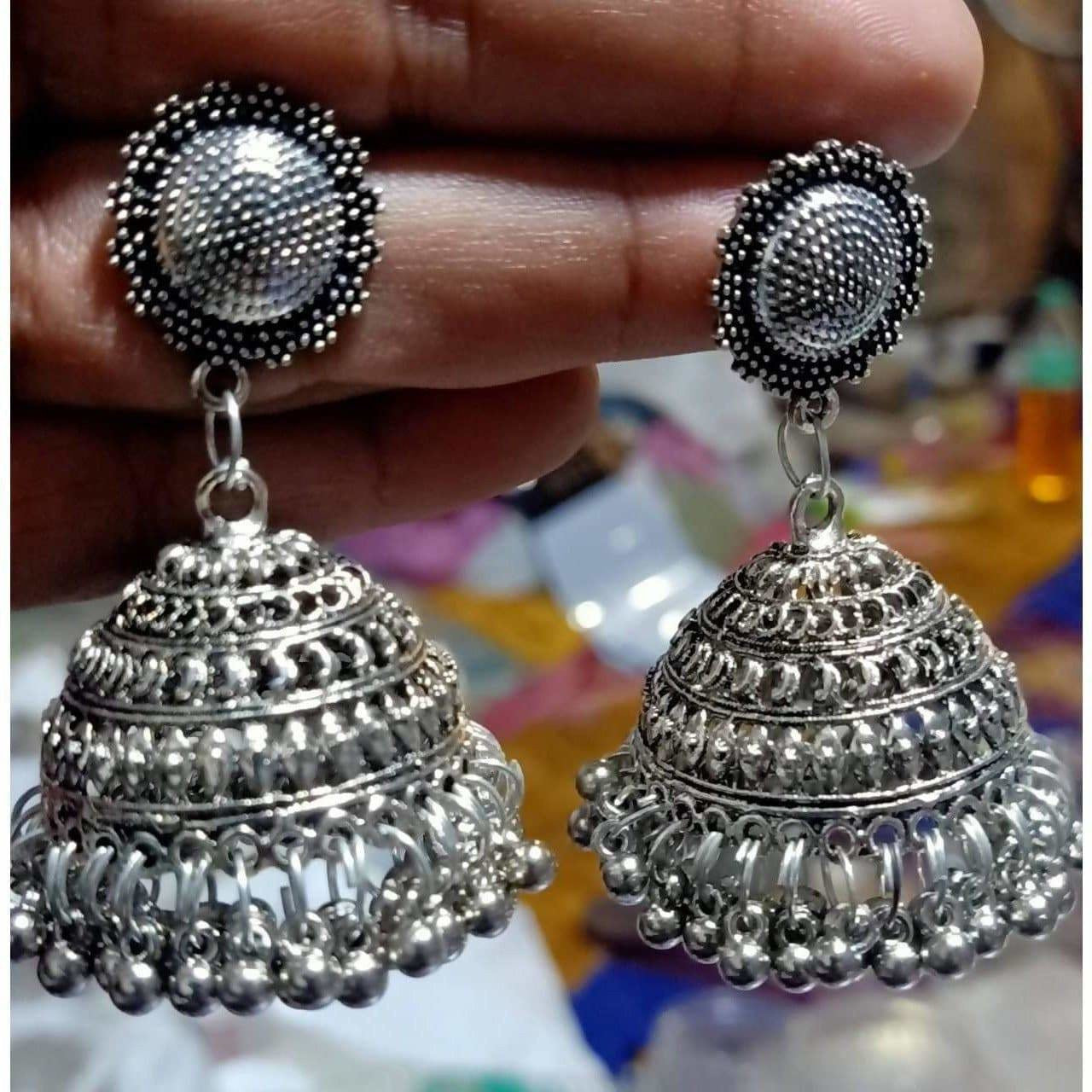 Sarah  Oxidised Earrings  Gulaal Ethnic Indian Designer Jewels  Buy Earrings  Online  Pan India and Global Delivery  Gulaal Jewels