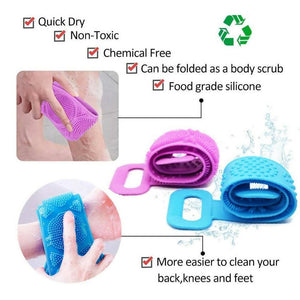 Favon Silicon Soft Cleaning Body Bath Belt Scrubber for Cleansing and Dead Skin Removal - Distacart