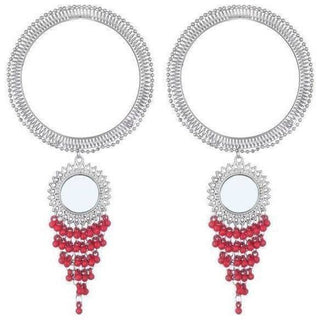 Stylish And Trendy Pink Pearls Hanging Bangles