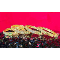Thumbnail for Mominos Fashion Trendy Gold Plated With American Diamond Bangles
