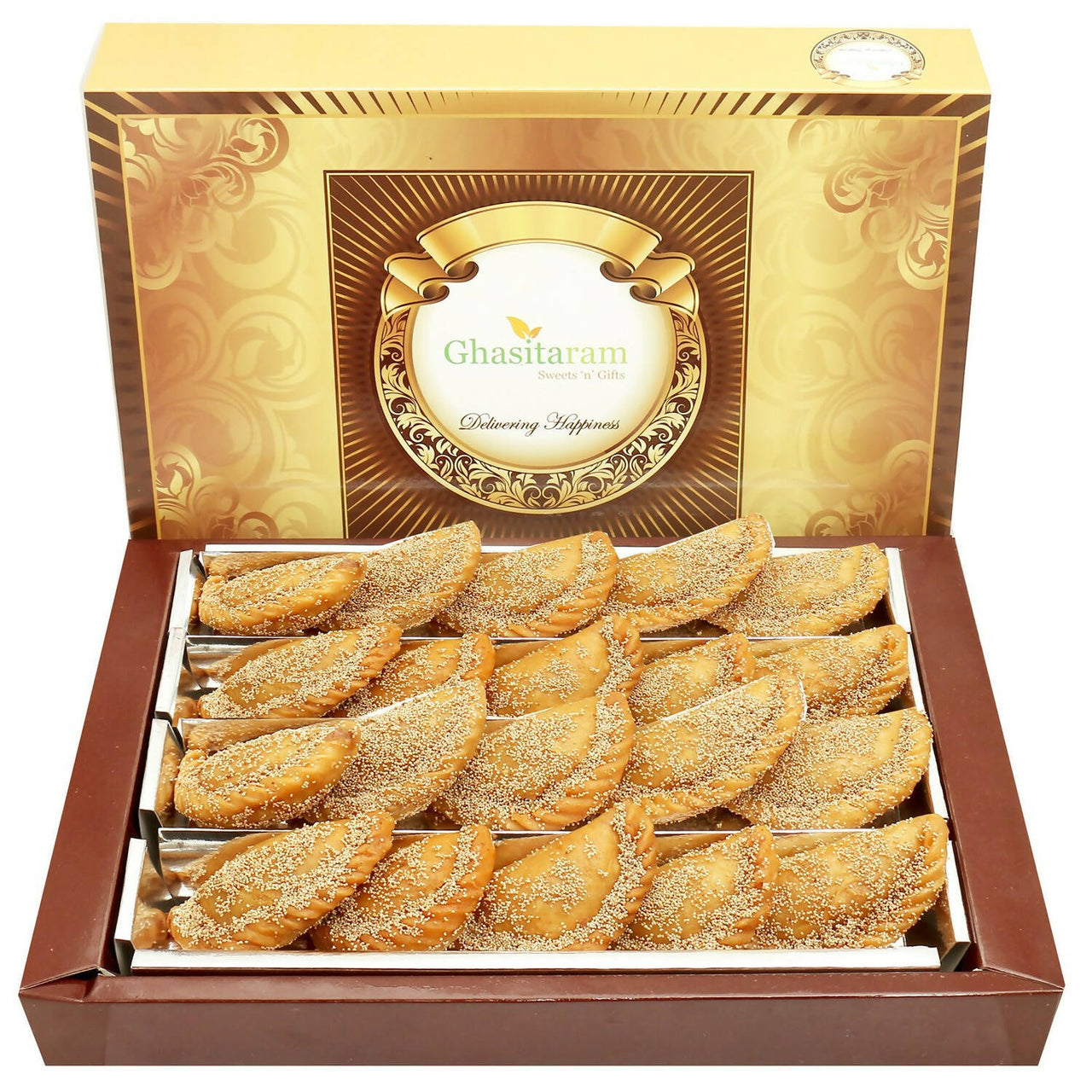 Ghasitaram Holi Sweets - Roasted Khus Khus Gujiya - Distacart