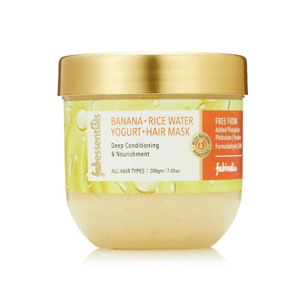 Fabessentials Banana Rice Water Yogurt Hair Mask - Distacart