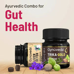 Thumbnail for Gynoveda Gut Health Liver Detox + Trika-Gold Ayurvedic Tablets Combo - Distacart