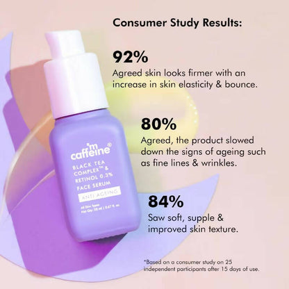 mCaffeine Retinol 0.3% & Black Tea Complex Anti Aging Face Serum - Distacart