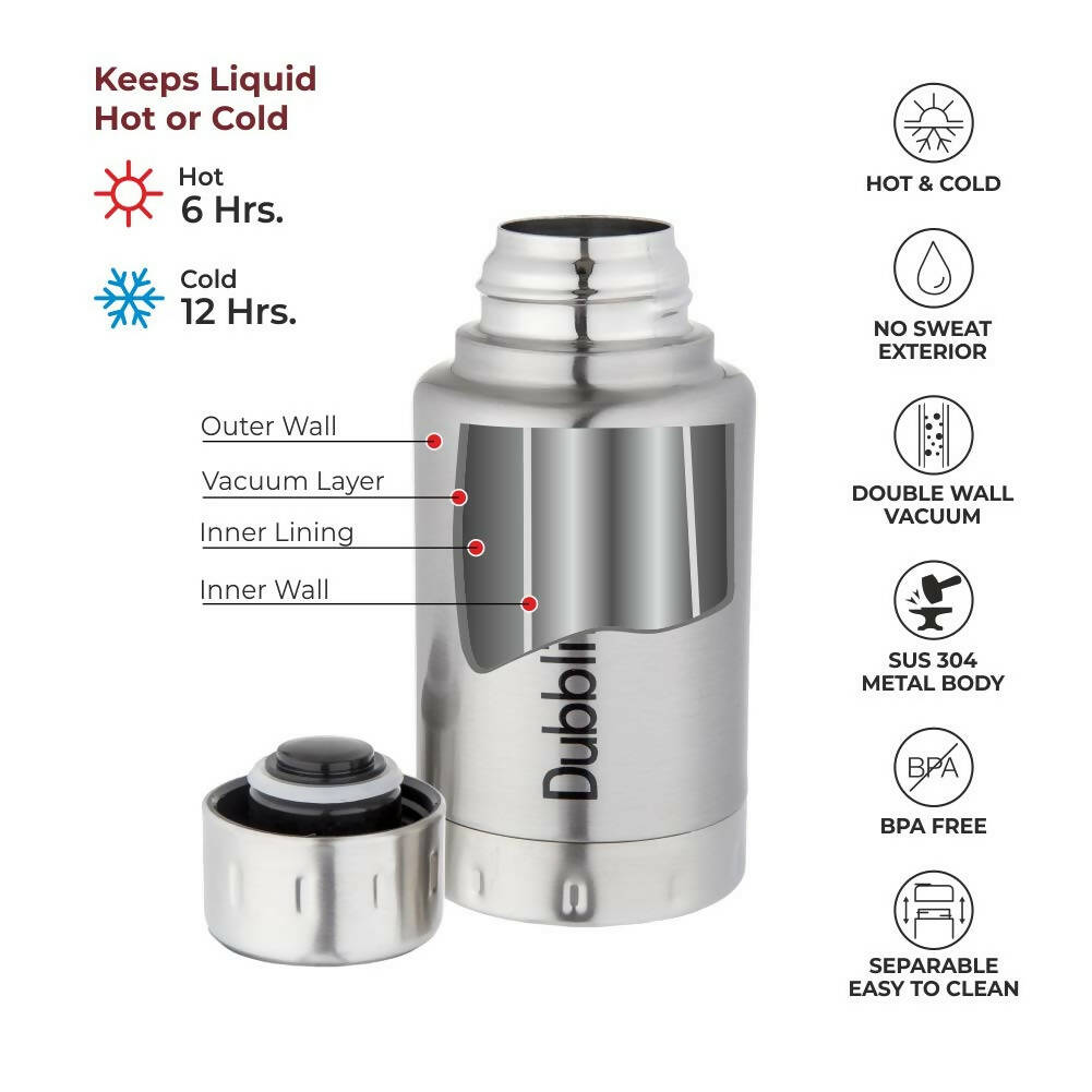 Dubblin Carry Silver Vacuum Bottle - Distacart