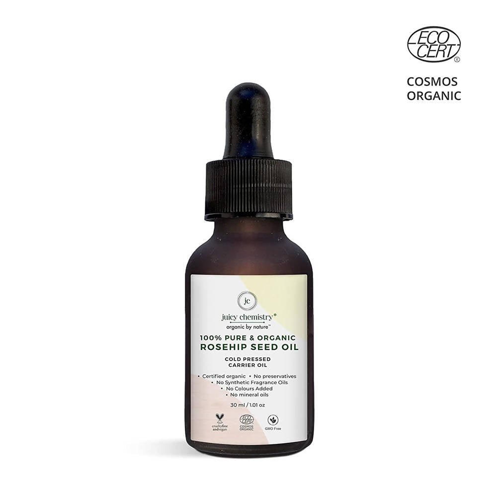 Juicy Chemistry Pure & Organic Rosehip Seed Oil For Cold Pressed Carrier Oil - Distacart