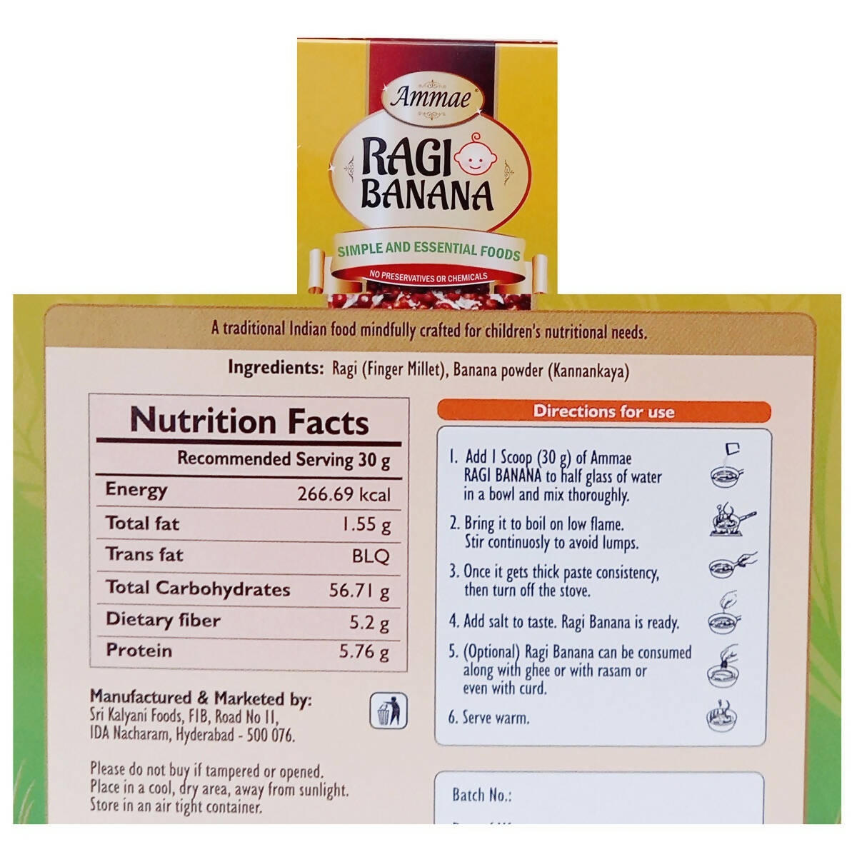 Ammae Sprouted Ragi with Raw Banana - Distacart