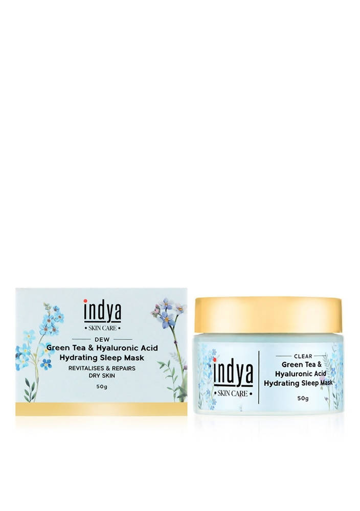Indya Green Tea & Hyaluronic Acid Hydrating Sleep Mask Ingredients