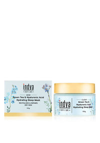Thumbnail for Indya Green Tea & Hyaluronic Acid Hydrating Sleep Mask Ingredients