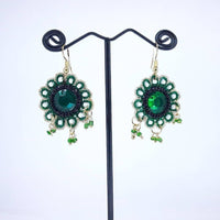 Thumbnail for Hand Weaved Crystal stone Flower Collection Earrings