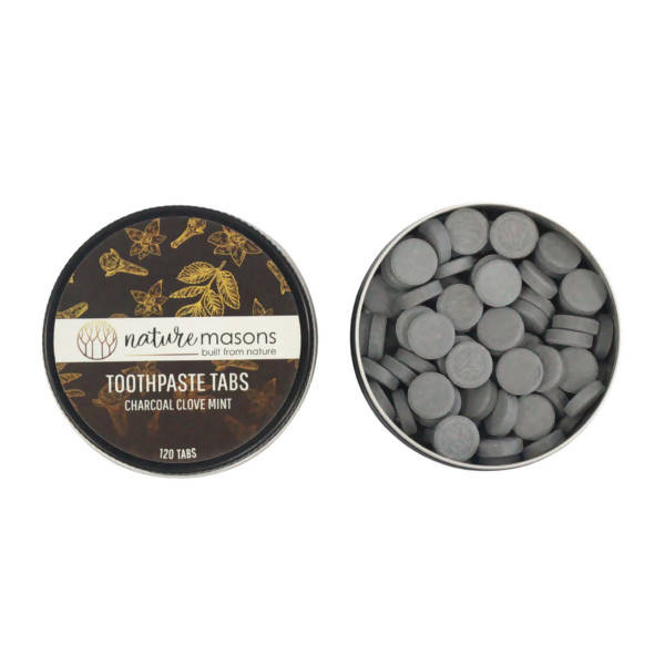 Nature Masons Toothpaste Tabs Charcoal, Clove & Mint - Distacart