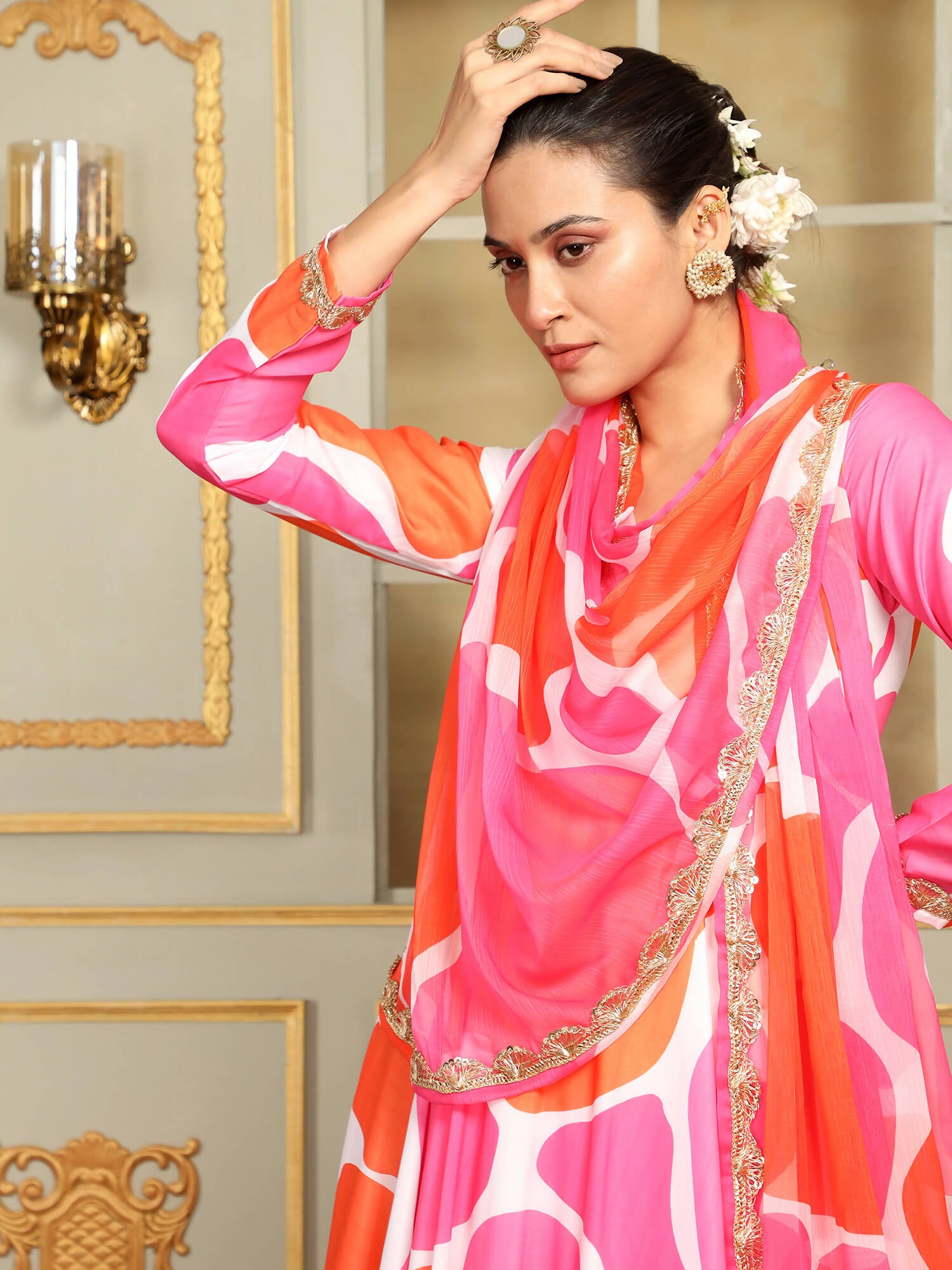 Pomcha Jaipur Pink Saadgi Rangeen Anarkali Set - Distacart