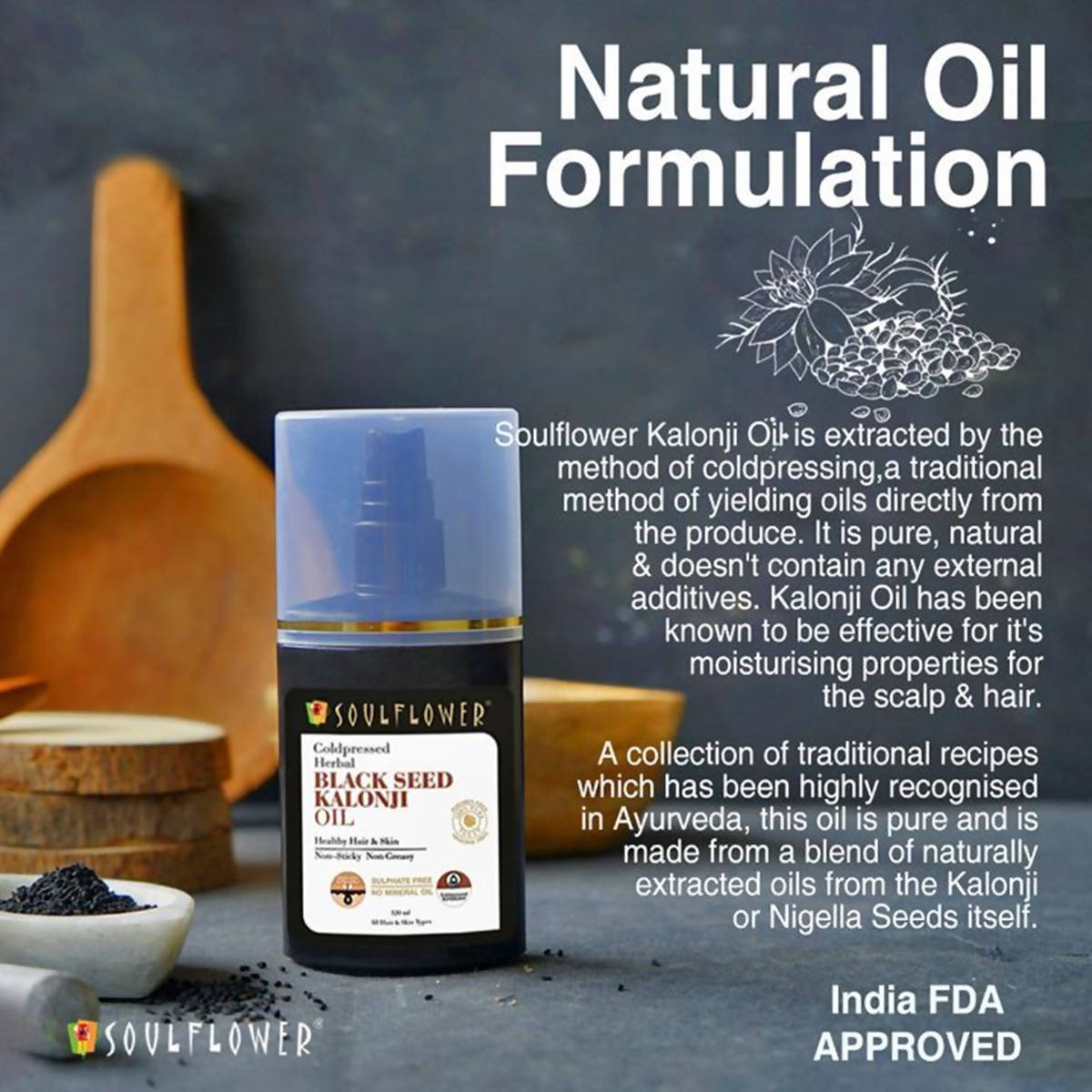 Soulflower Herbal Coldpressed Black Seed Oil