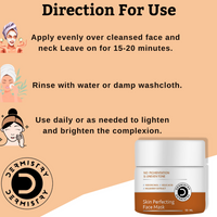 Thumbnail for Dermistry Skin Perfecting Face Mask Kojic Acid Resorcinol for Pigmentation Dark Spots Uneven Tone - Distacart