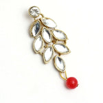 Thumbnail for Mominos Fashion Johar Kamal Handicraft Finish White & Red Pearls Choker For Women (White/Red) - Distacart