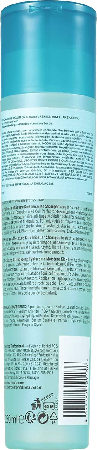 Schwarzkopf Professional BC Bonacure Hyaluronic Moisture Kick Micellar Shampoo - Distacart