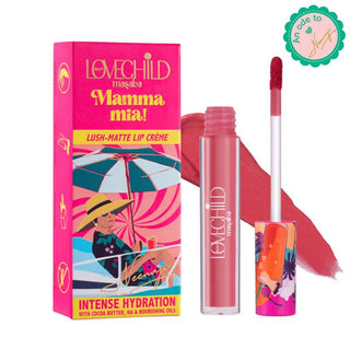 LoveChild By Masaba Gupta Mamma Mia Lush-Matte Lip Creme - Gulabi Rum Punch - Distacart