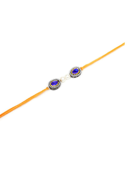 Designer kundan Rakhi - Ruby Raang - Distacart