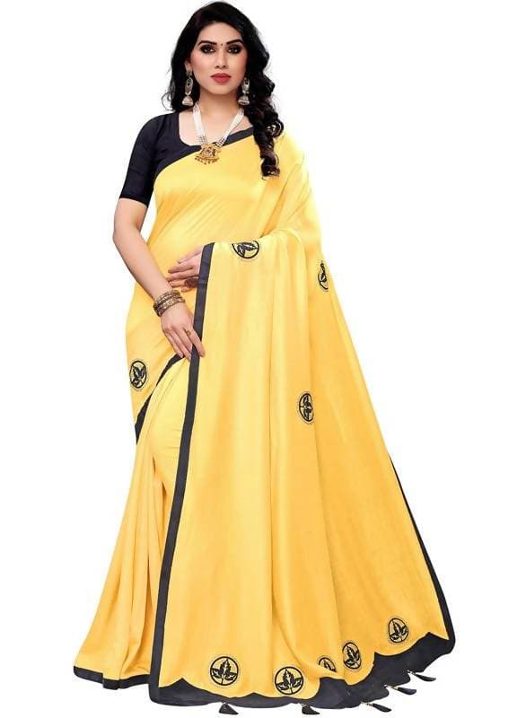 Vamika Designer Yellow Georgette Saree (TSUNAMI YELLOW )