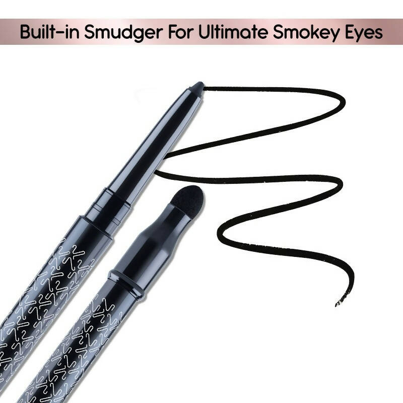 Kay Beauty Waterproof Smokey Kajal with Smudger - Raven Hue - Distacart