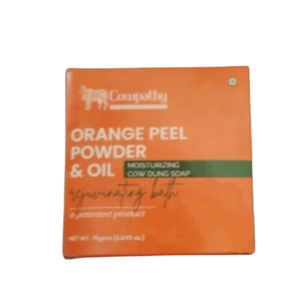 Cowpathy Orange Peel Powder & Orange Oil Cow Dung Bath Soap (75Gms) - Distacart
