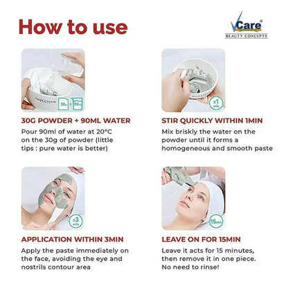 VCare Matcha Green Tea Jelly Peel Off Mask Powder - Distacart