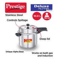 Thumbnail for Prestige SS Deluxe Alpha Svachh Stainless steel Pressure Cooker