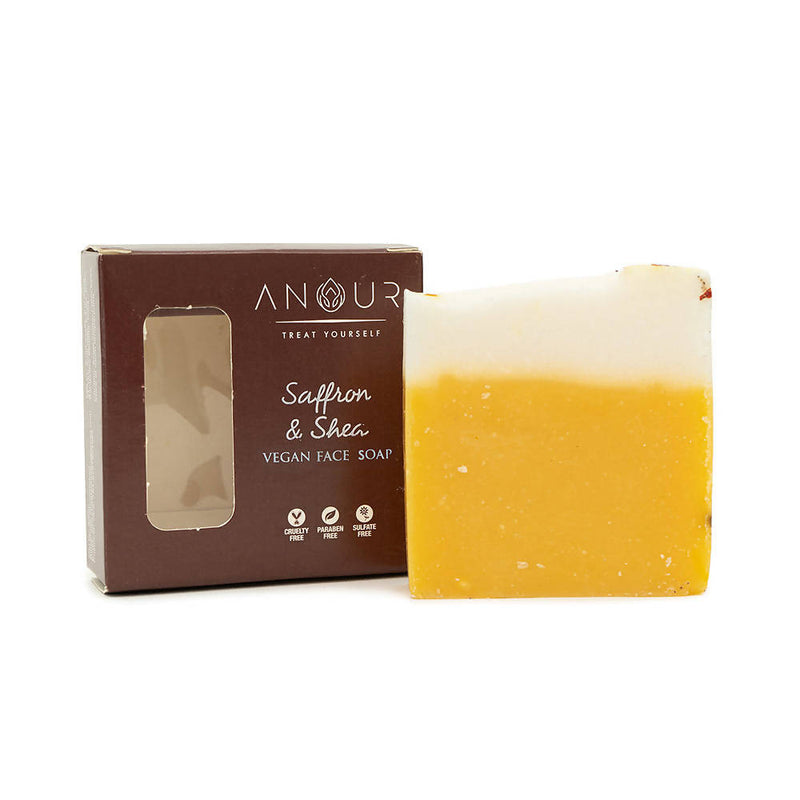 Anour Saffron &amp; Shea Vegan Face Soap